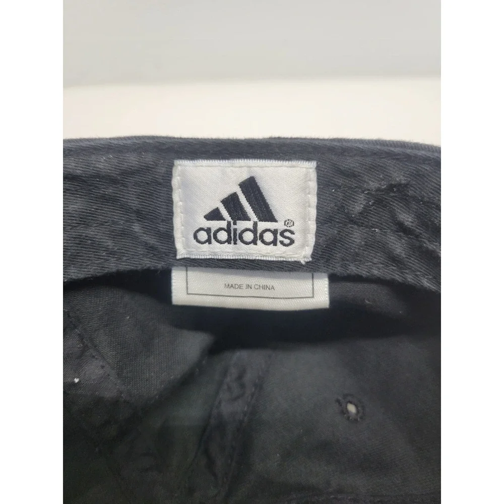 Adidas vtg Baseball Cap‎ Dad Hat Black Embroidered Logo Adjustable Strap